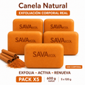 Jabón Artesanal Exfoliante de Canela con Glicerina y 5 Aceites Naturales